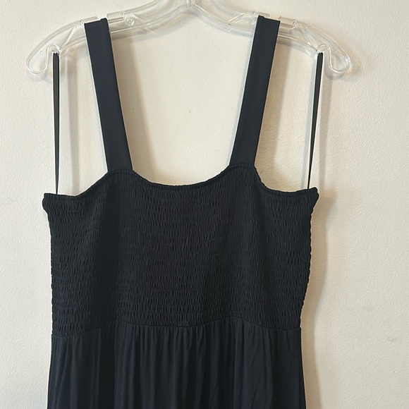 LOFT Smocked Tiered Black Maxi Dress - S - Picture 5 of 10